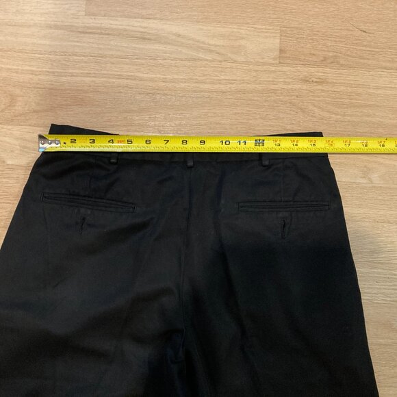 Dockers Men's Pants, Black, 100% Comfortrel Polyester, Pleated, Cuffed - Picture 11 of 12
